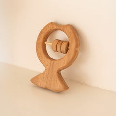 Ocean & Earth Trio” – Neem Wood Baby Rattle & Teether Set