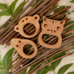 Forest Friends Trio β Wooden Baby Teether Combo Pack