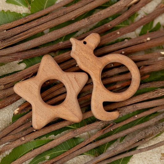 Starlight Dreams Duo – Neem Wood Baby Teether Combo