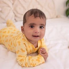 Convertible Tencel Baby Sleep Suit – OEKO-TEX® Certified, Ultra Soft & Breathable | Newborn to Toddler | Momify - Yellow Duck