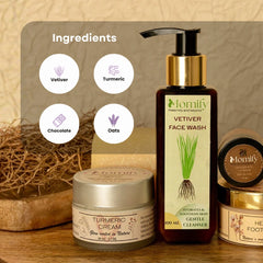 Momify Radiant Roots Complete Skincare Regime Pack Vetiver. Turmeric. Manjistha. Natureβs ancient wisdom, bottled fresh.