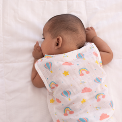 100% Muslin Sleeveless Jabla for Newborn - Hot Air Baloon