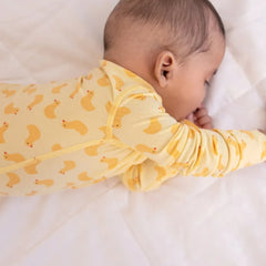 Convertible Tencel Baby Sleep Suit – OEKO-TEX® Certified, Ultra Soft & Breathable | Newborn to Toddler | Momify - Yellow Duck