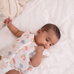 100% Muslin Sleeveless Jabla for Newborn - Hot Air Baloon