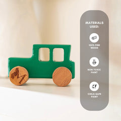 Trail Bliss - Wooden green jeep