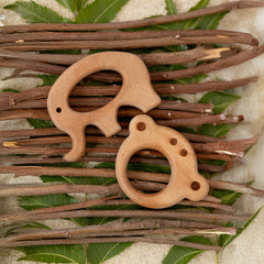 Jungle Joy Duo – Neem Wood Baby Teether Combo