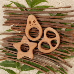 Twinkle & Tastes Trio – Neem Wood Baby Teether