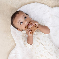 Ocean & Earth Trio” – Neem Wood Baby Rattle & Teether Set