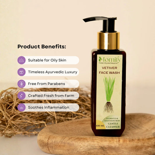 Organic vetiver face wash Momify EarthGlow Organic Vetiver Face Wash (100ml)
