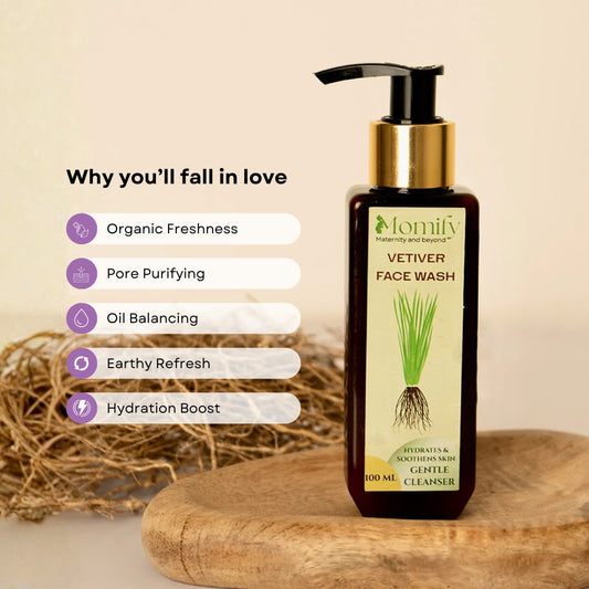 Organic vetiver face wash Momify EarthGlow Organic Vetiver Face Wash (100ml)