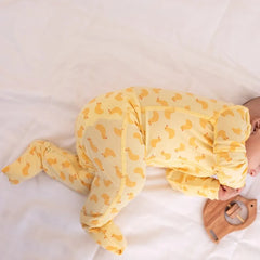 Convertible Tencel Baby Sleep Suit – OEKO-TEX® Certified, Ultra Soft & Breathable | Newborn to Toddler | Momify - Yellow Duck