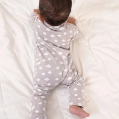 OEKO-TEX® Certified Organic Cotton Unfooted Baby Romper – 2-Way Zipper, Ultra Soft & Breathable | Newborn to Toddler | Momify - Grey Cloud