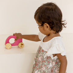 Blush Mini Car - Wooden pink car