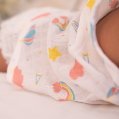 100% Muslin Sleeveless Jabla for Newborn - Hot Air Baloon