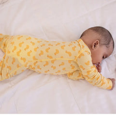 Convertible Tencel Baby Sleep Suit – OEKO-TEX® Certified, Ultra Soft & Breathable | Newborn to Toddler | Momify - Yellow Duck