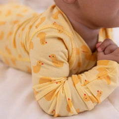 Convertible Tencel Baby Sleep Suit – OEKO-TEX® Certified, Ultra Soft & Breathable | Newborn to Toddler | Momify - Yellow Duck