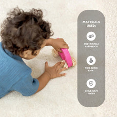 Blush Mini Car - Wooden pink car