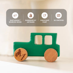 Trail Bliss - Wooden green jeep