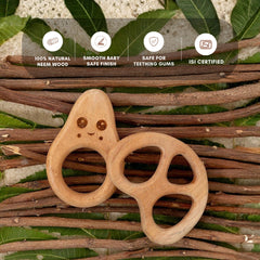 Wholesome Bites Duo – Neem Wood Baby Teether Combo